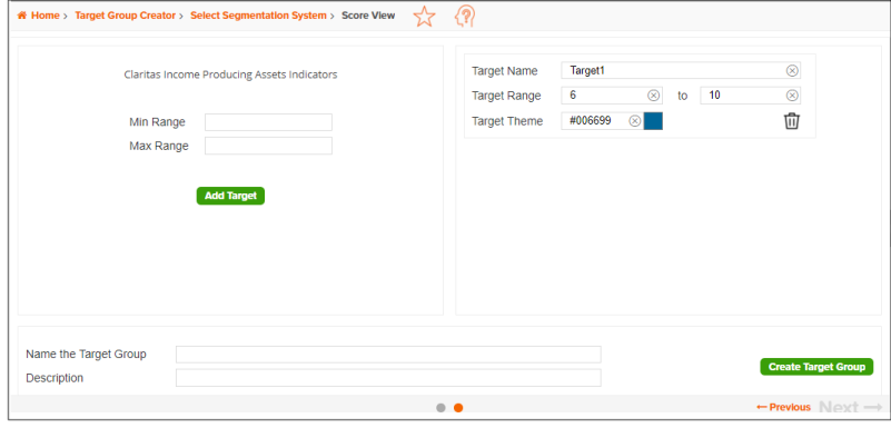 Target Builder: Create a Target Group Using the Score View